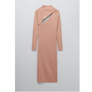 New Zara Midi Dress with cutout detail size Medium